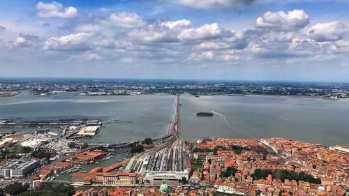 venezia ponte libertà panoramica dall'alto mestre